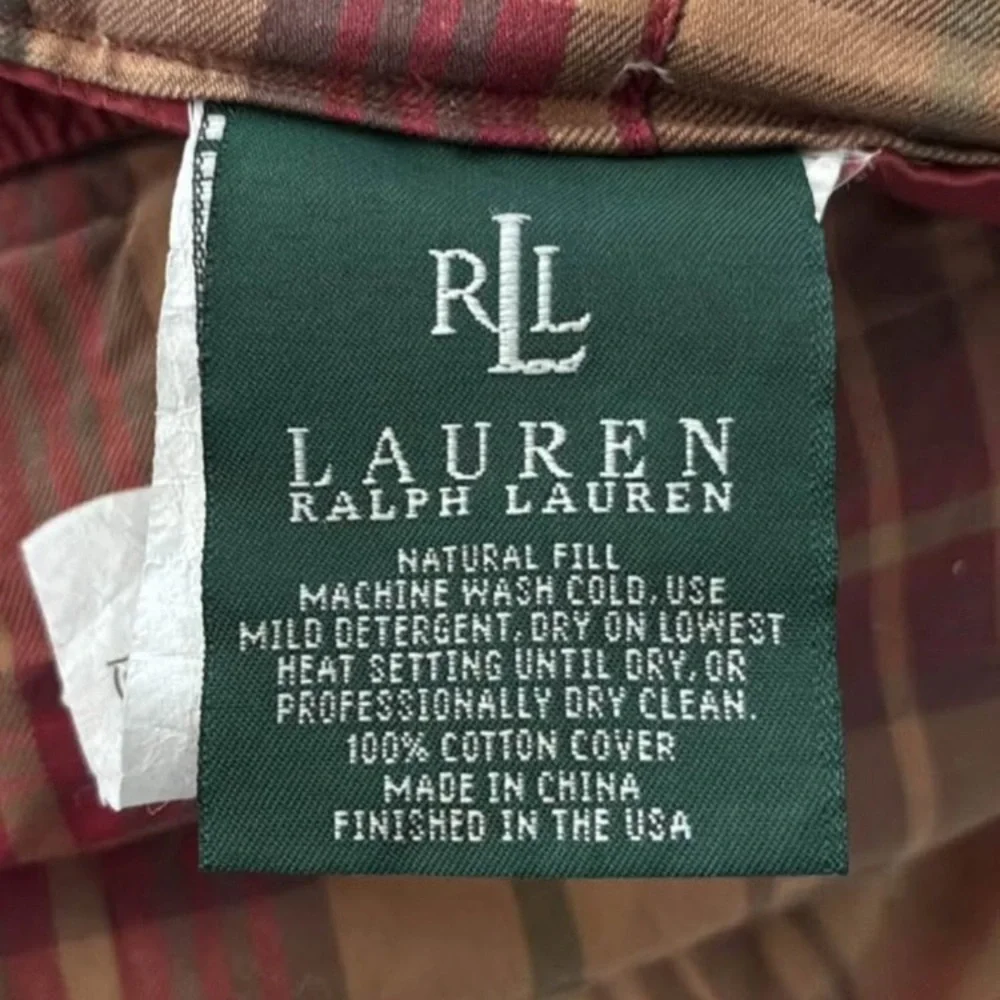 Ralph Lauren Plaid Down Comforter